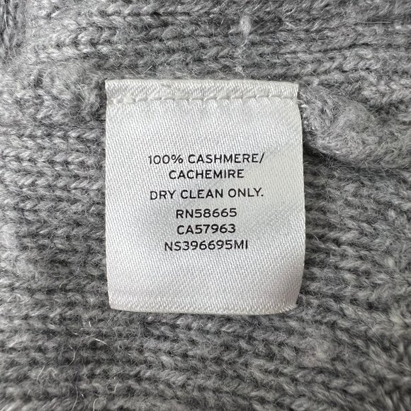 100% Cashmere Cable Knit Sweater Relaxed Oversized Fit Preppy Fall Christmas - Picture 4 of 7